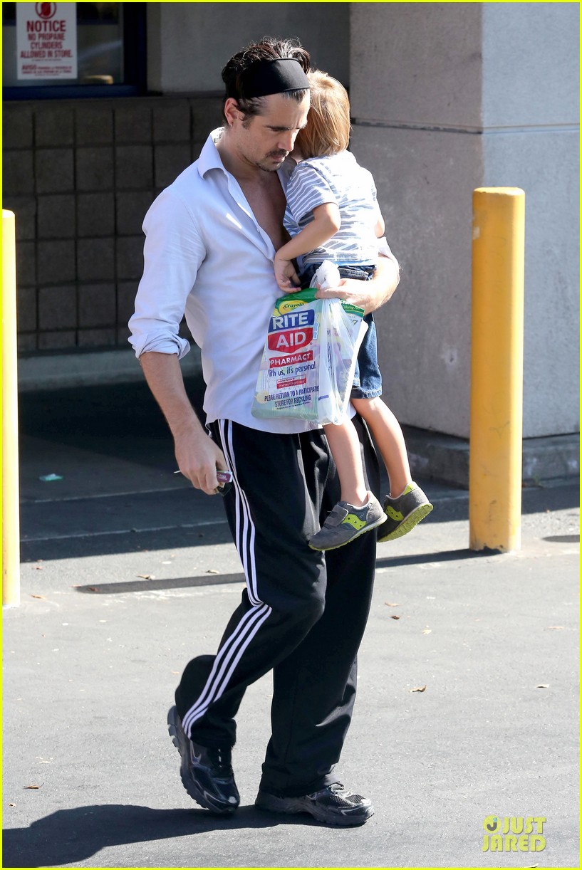 colin farrell rite aid snacks with henry 26