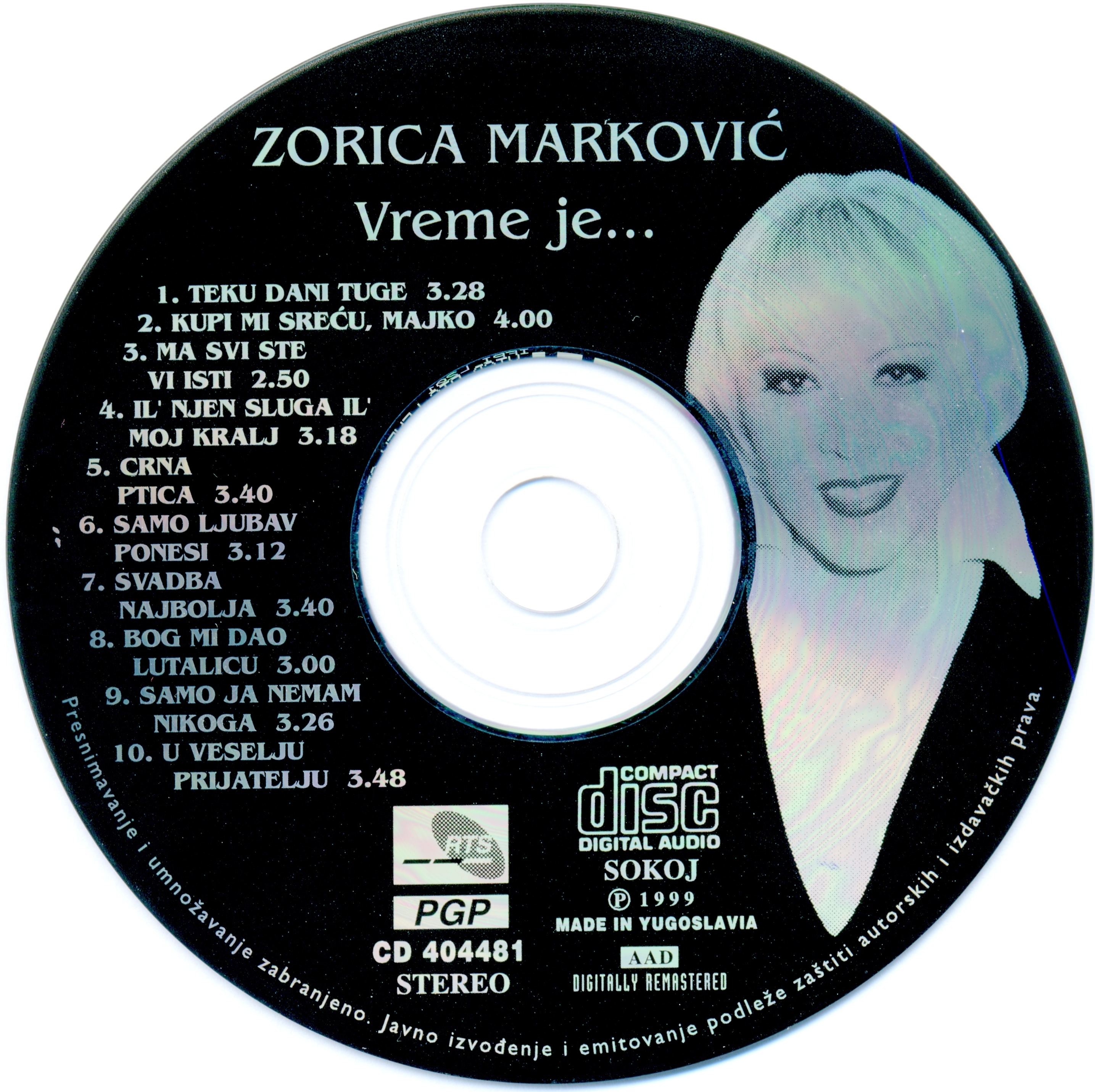 Zorica Markovi 1999 Vreme Je Cd