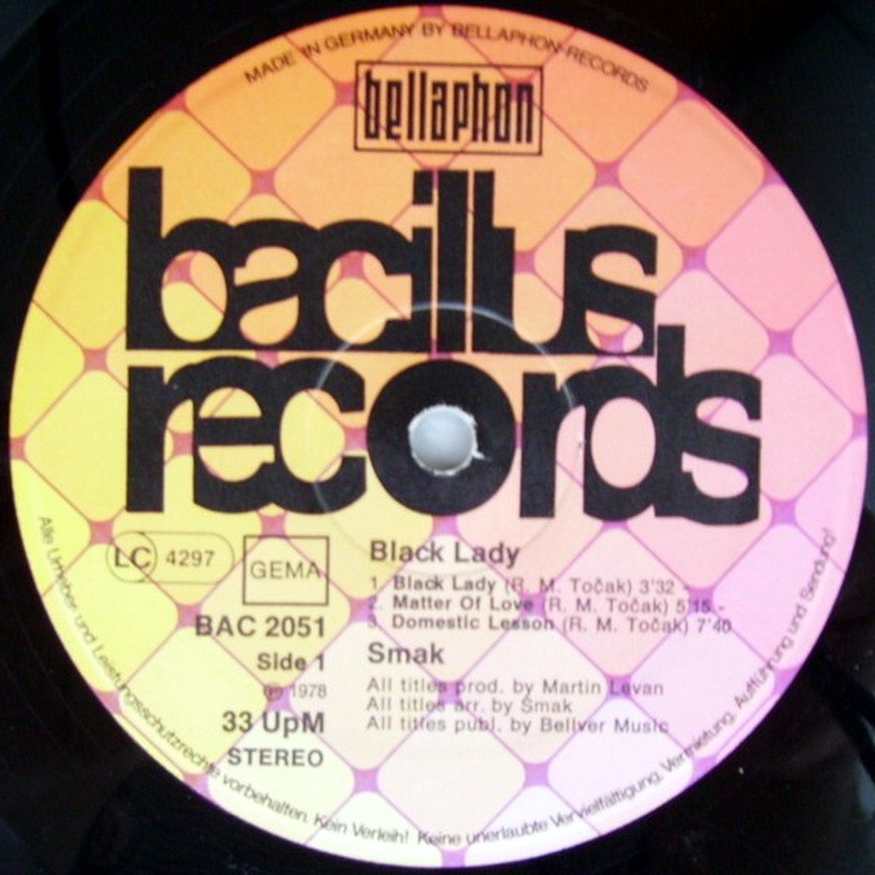 Smak 1978 Black Lady vinil 1