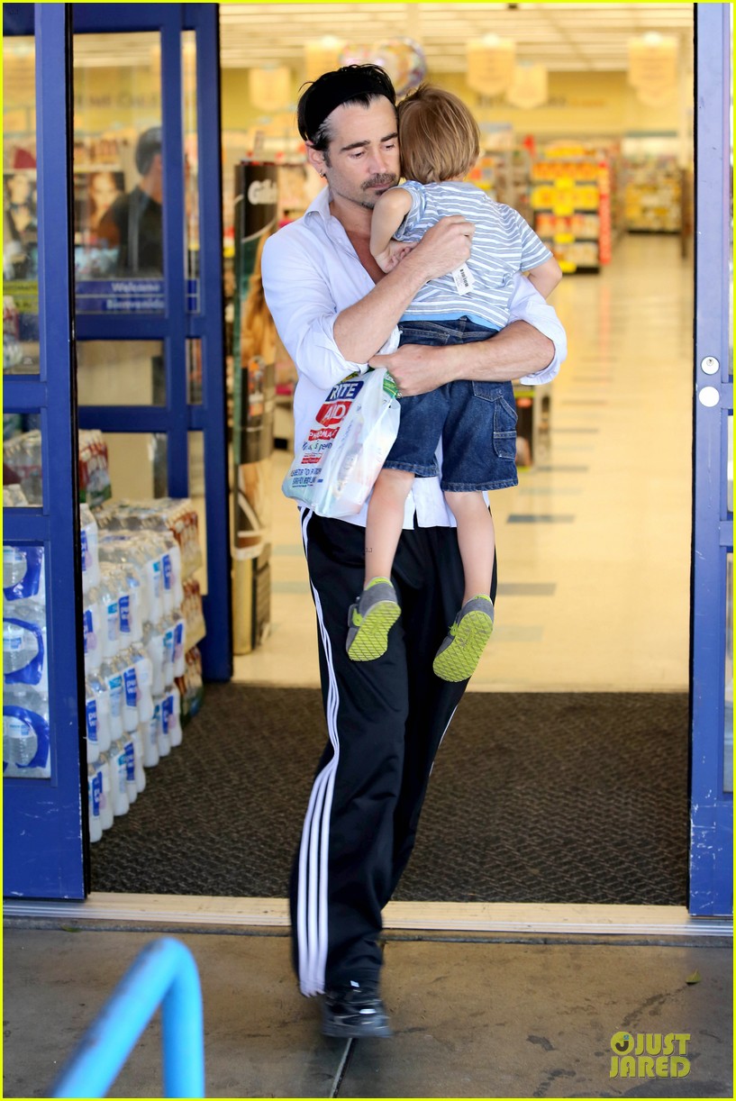 colin farrell rite aid snacks with henry 16