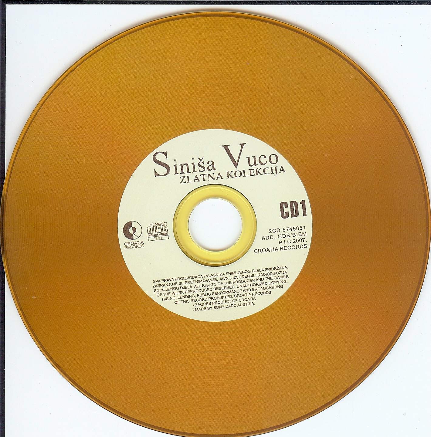 Sinisa Vuco Zlatna kolekcija 2007 cd 1