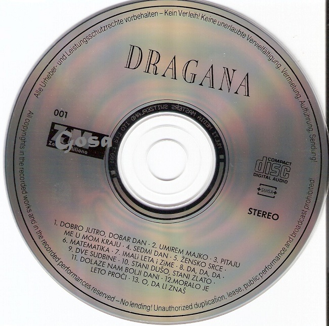 Dragana Mirkovic 1992 cd