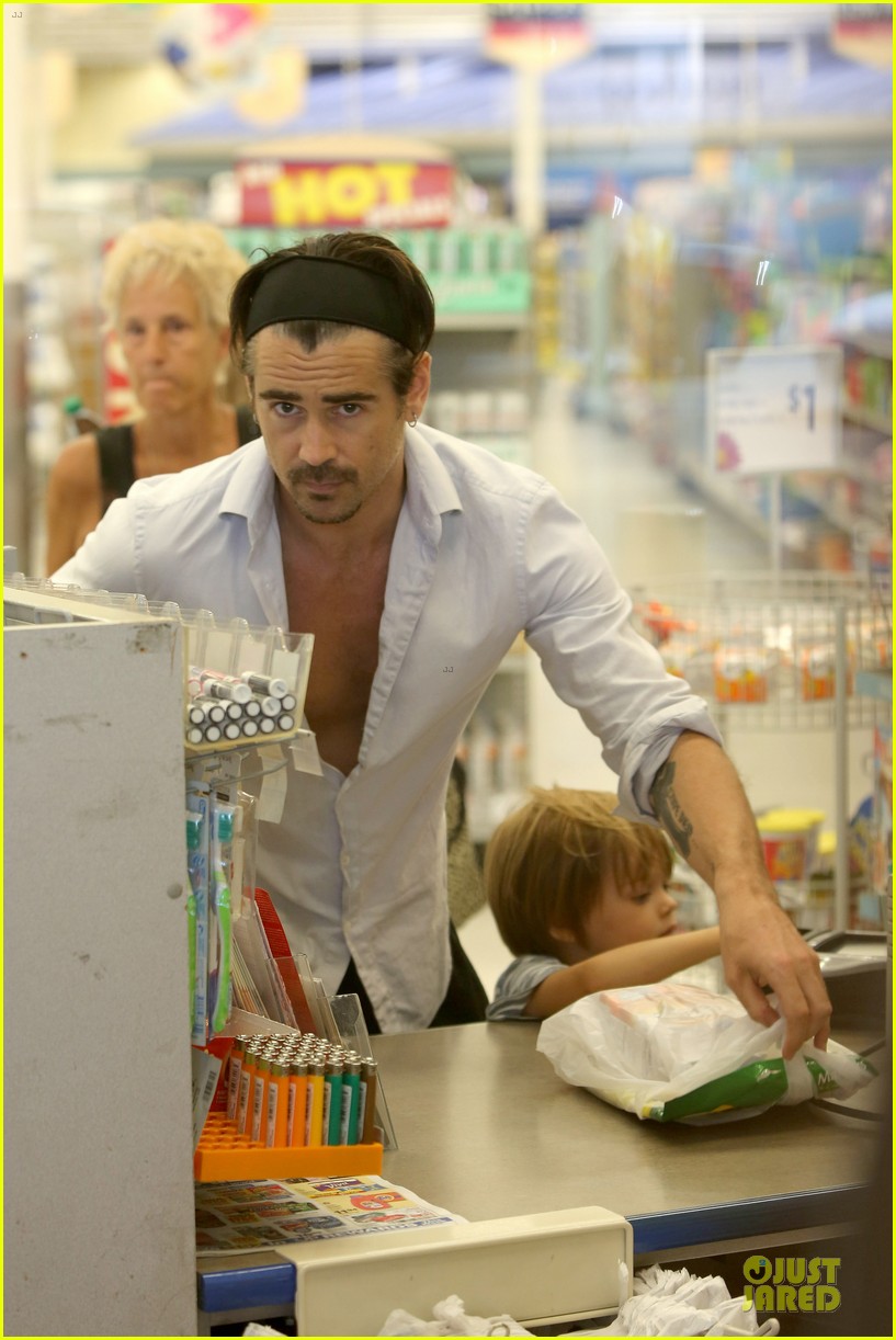 colin farrell rite aid snacks with henry 15