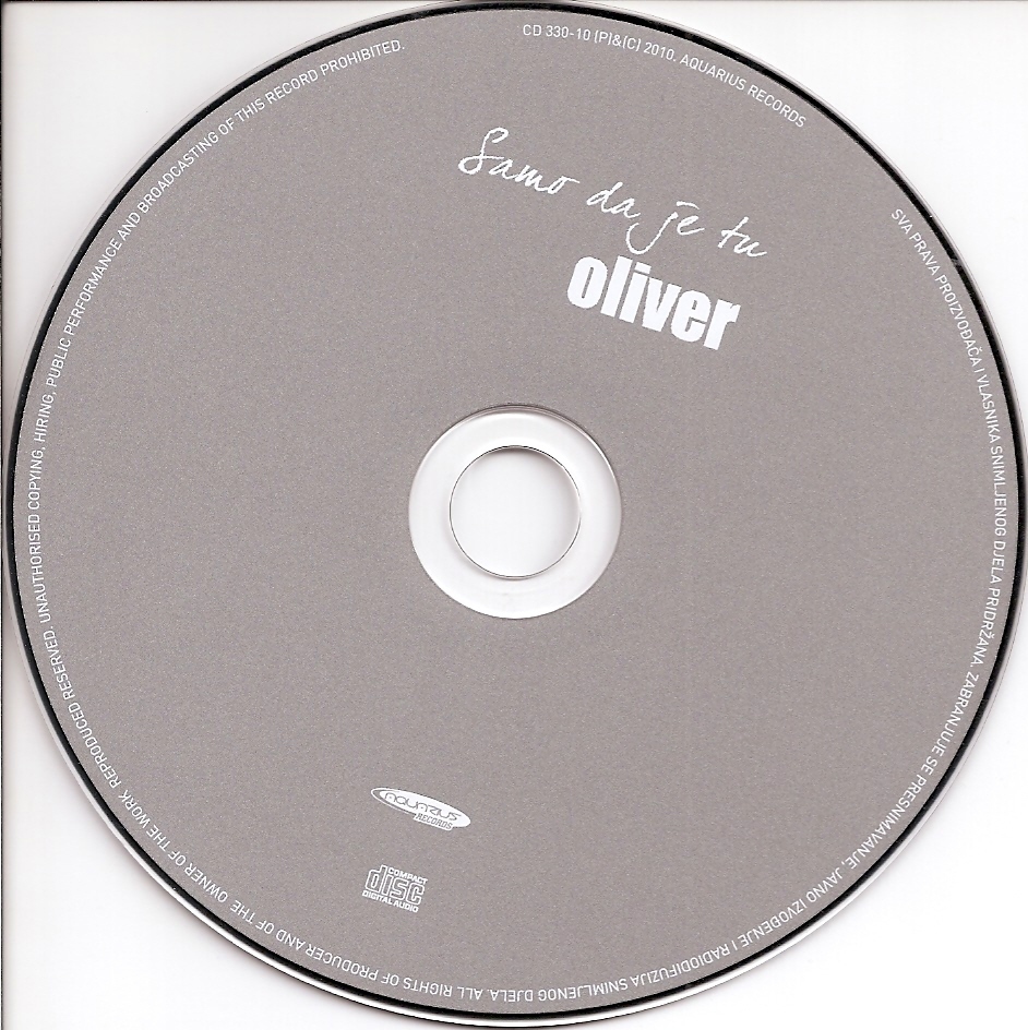 Oliver Dragojevic Samo da je tu 2010 cd
