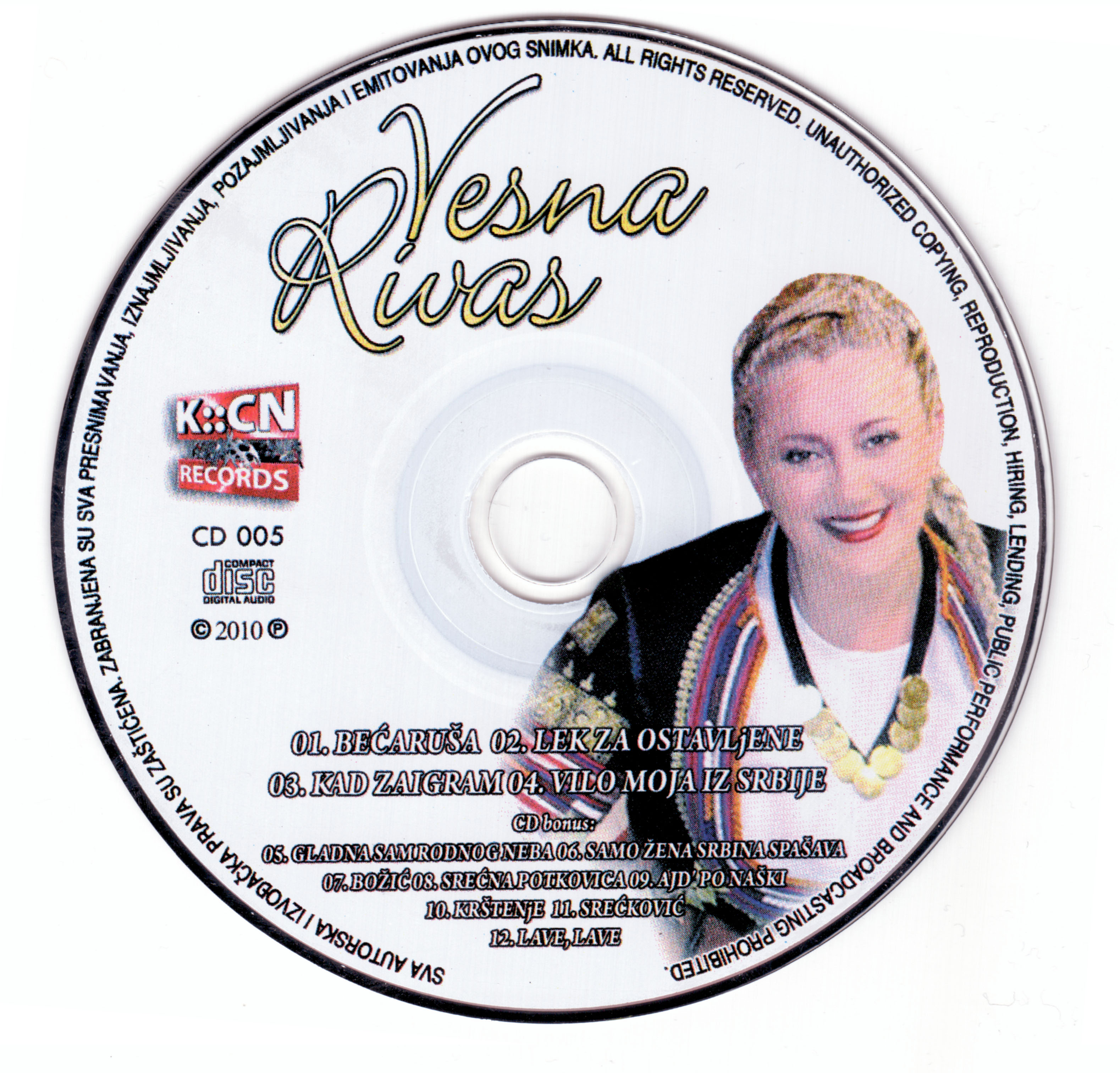 Vesna Rivas 2010 Becarusa CD