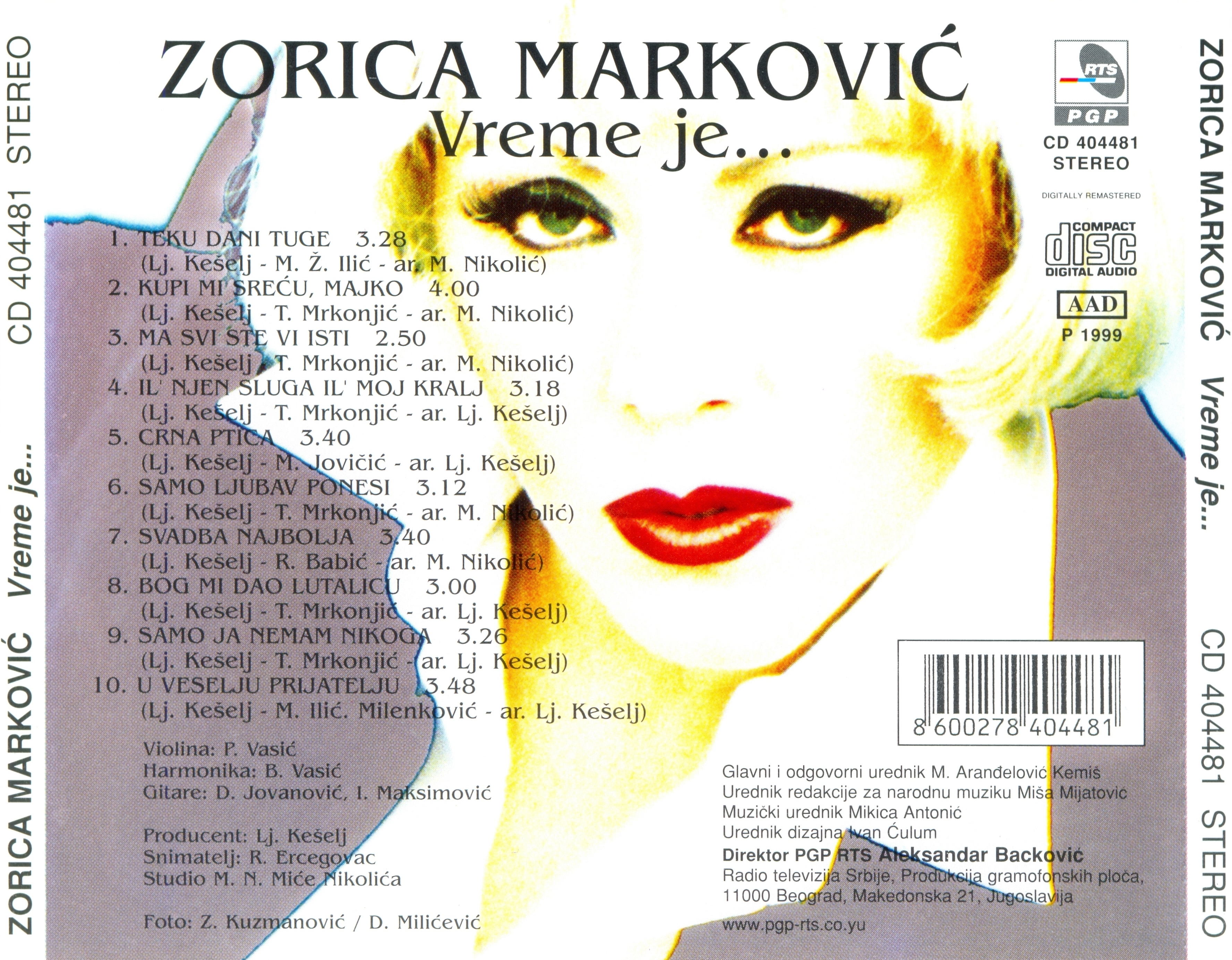 Zorica Markovi 1999 Vreme Je Back